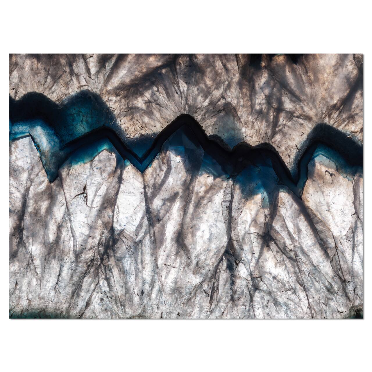 Designart - Backlit Mineral Macro - Abstract Canvas Wall Art Print
